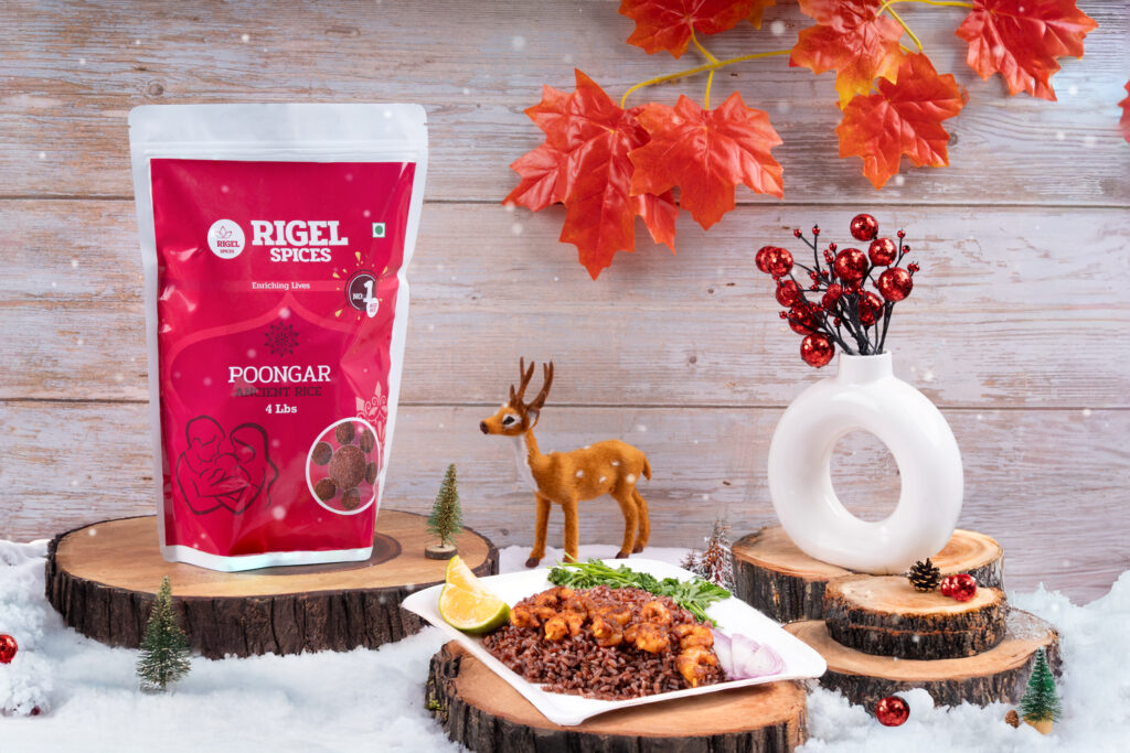 December: Poongar Red Rice with Prawn Masala